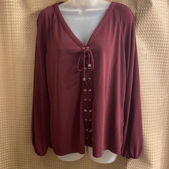INC Internationals Concepts Front Tie Tunic - Picture 1 of 7
